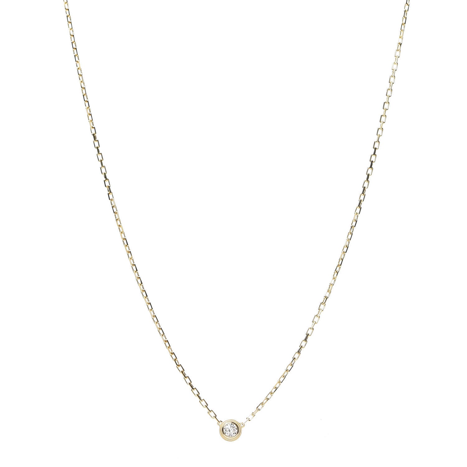 Cartier 18K Yellow Gold Diamond SM D'Amour Pendant Necklace 1 of 7