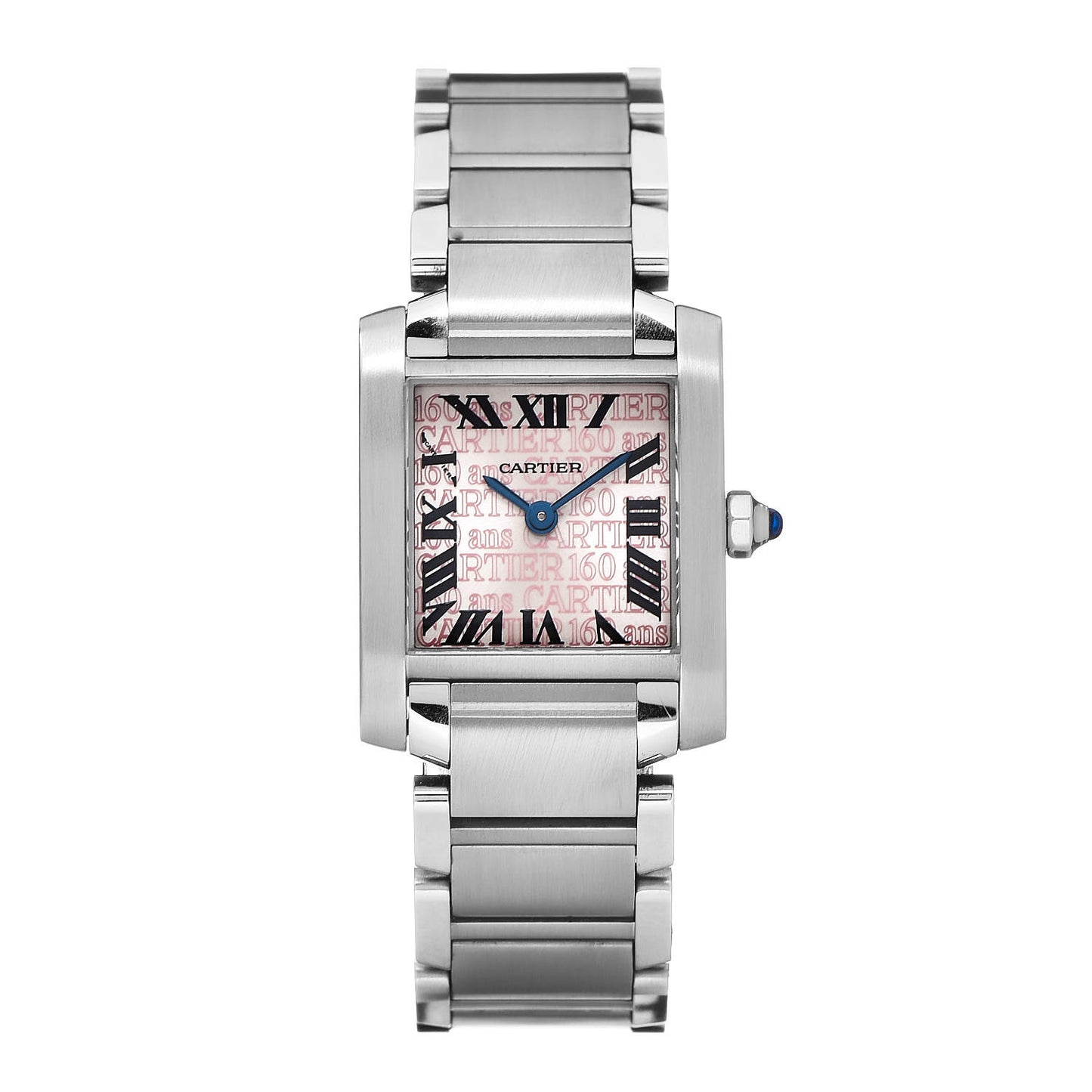 Stainless Steel 20mm Tank Francaise 160th Anniversary Quartz Watch