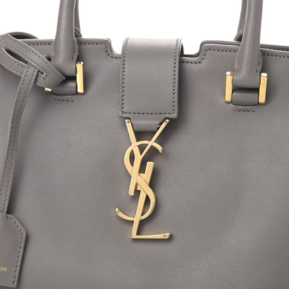 Saint Laurent Calfskin Monogram Baby Cabas Fog 9 of 9