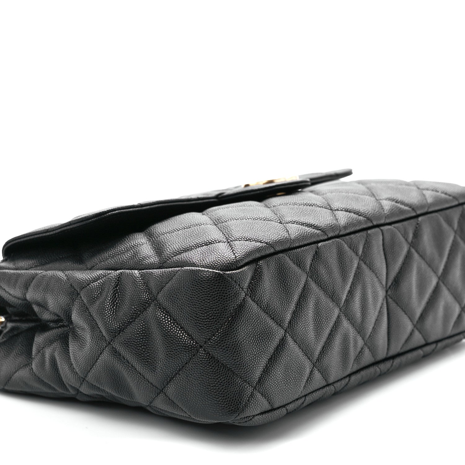 Chanel Caviar Quilted Large Wavy CC Hobo Black 10 of 11