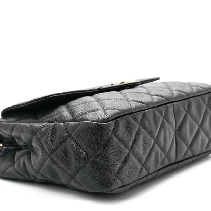 Chanel Caviar Quilted Large Wavy CC Hobo Black 10 of 11