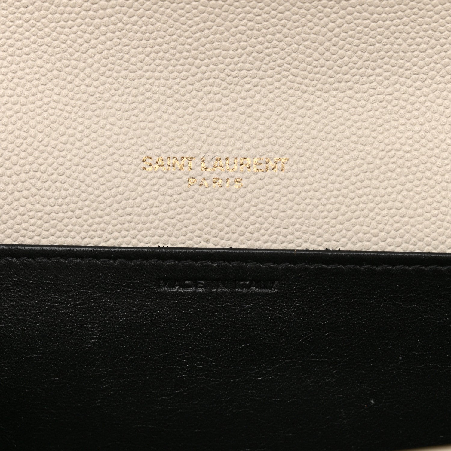 Saint Laurent Grain De Poudre Monogram Uptown Chain Wallet Crema Soft 6 of 12