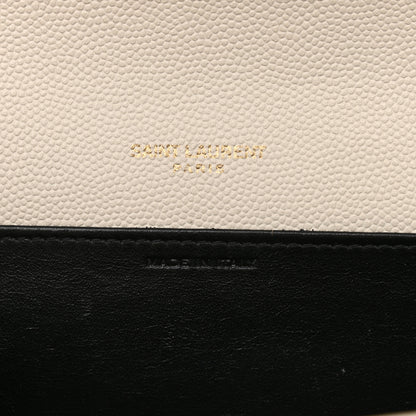 Saint Laurent Grain De Poudre Monogram Uptown Chain Wallet Crema Soft 6 of 12