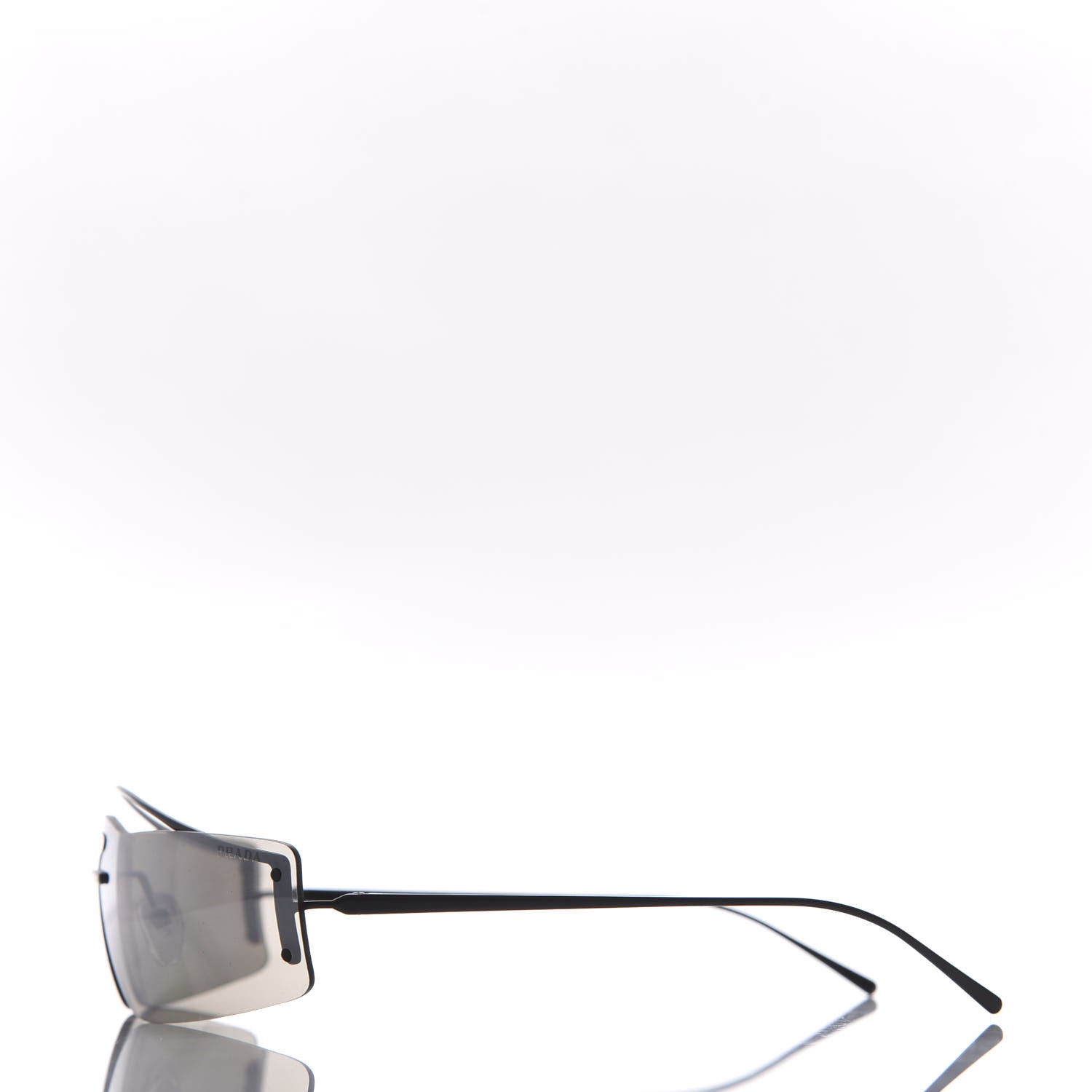 Prada Rectangle Shield Sunglasses SPR 61V Black 3 of 6