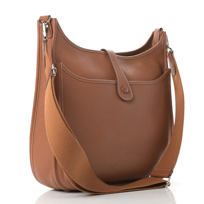 Hermes Taurillon Clemence Evelyne III GM Gold 3 of 15