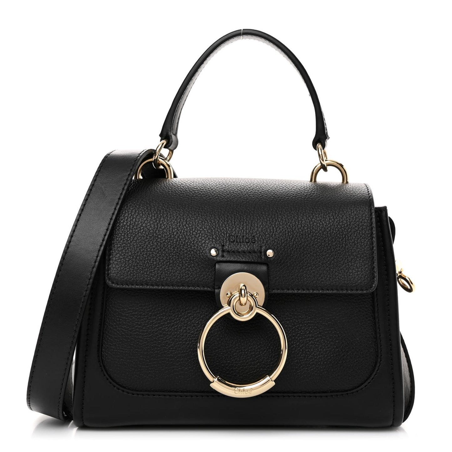Calfskin Mini Tess Day Bag Black
