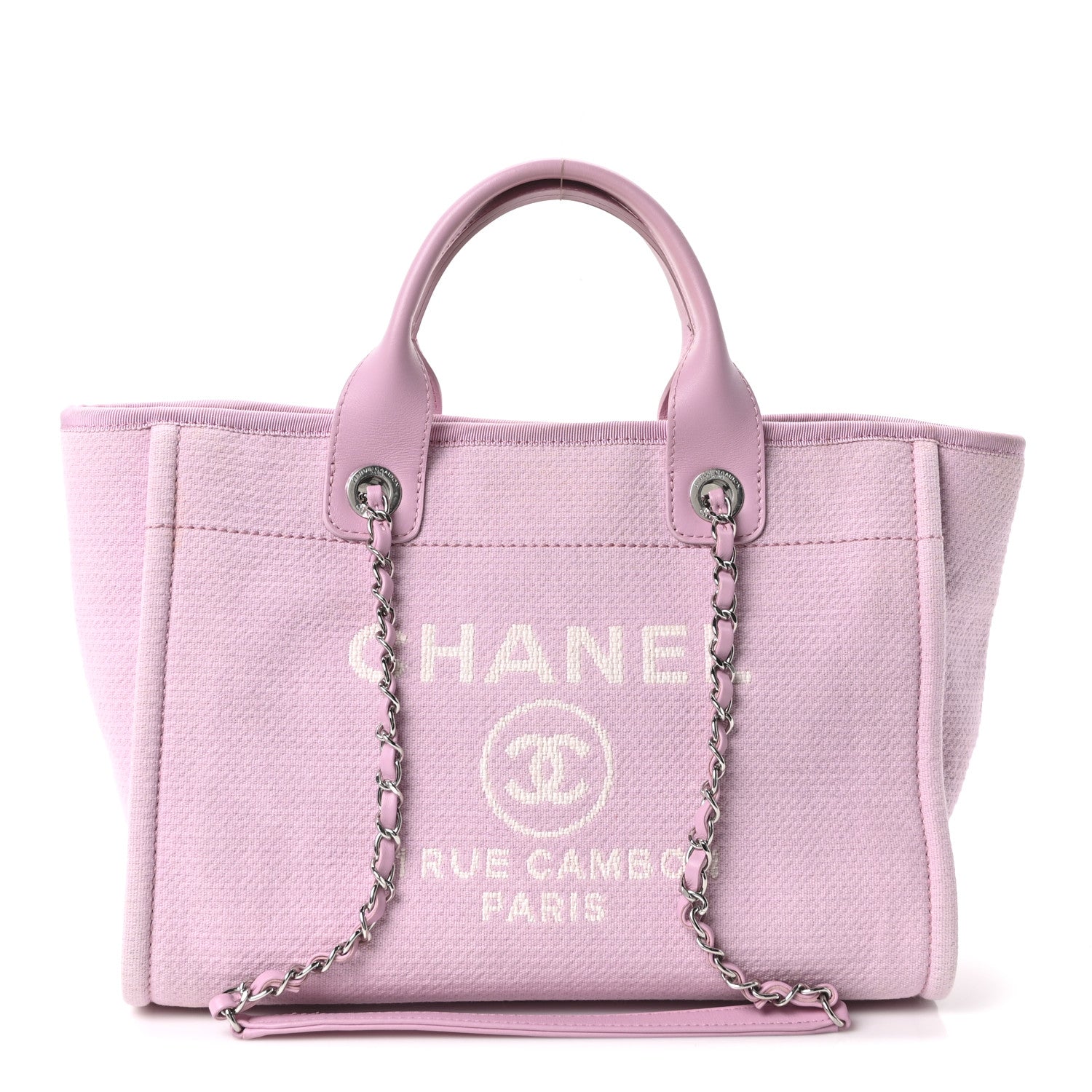 Chanel Mixed Fibers Small Deauville Tote Pink 1 of 11