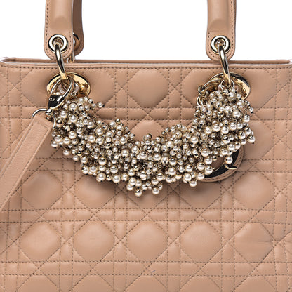 Christian Dior Lambskin Cannage Medium Lady Dior Beige 12 of 12