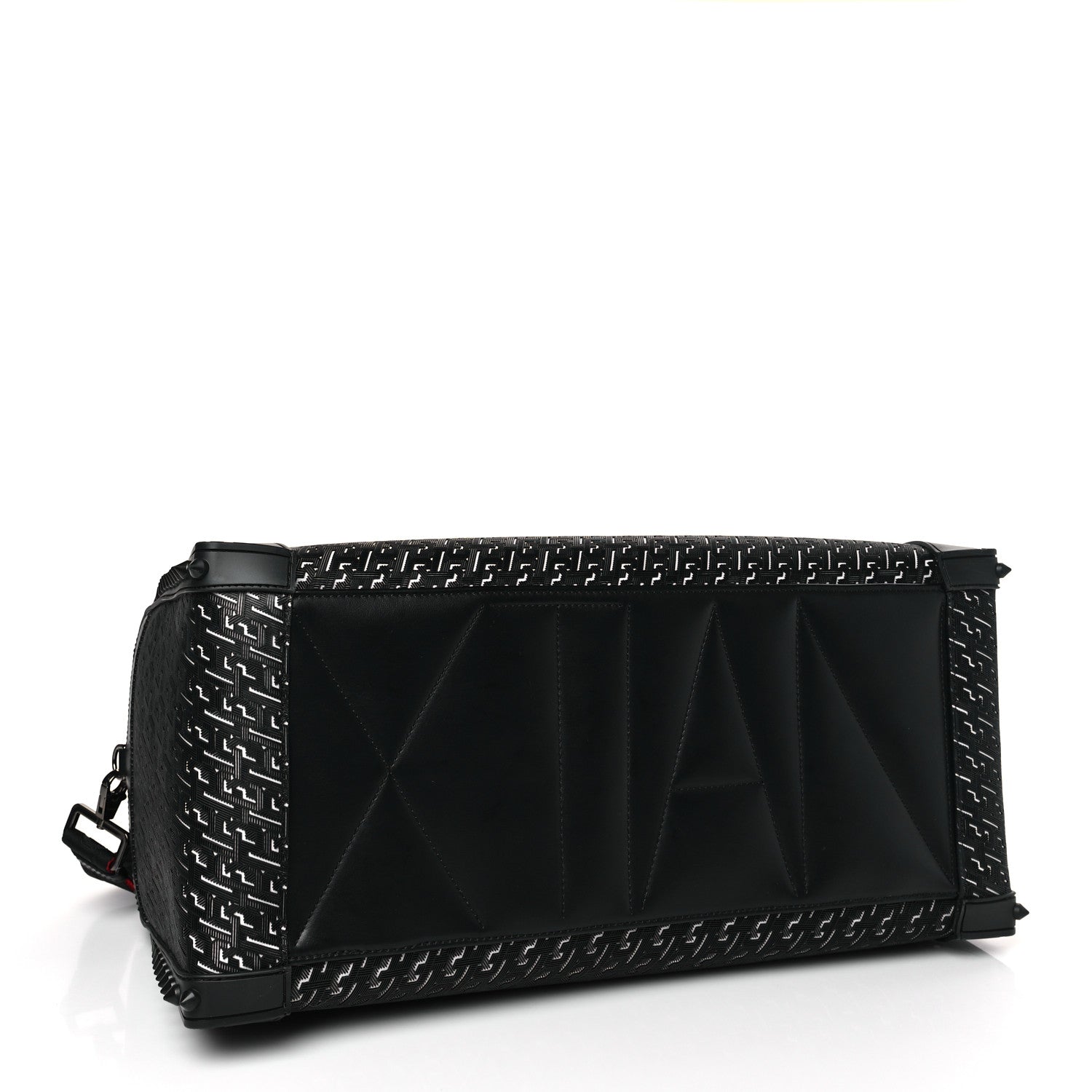 Christian Louboutin Studded Techno CL Sneakender Duffle White Black 4 of 8