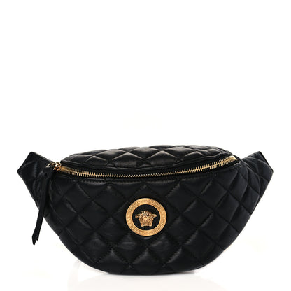 Versace Nappa Quilted Medusa Belt Bag Black 1 of 10