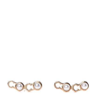 Chanel Pearl Coco Earrings Gold 1 of 5
