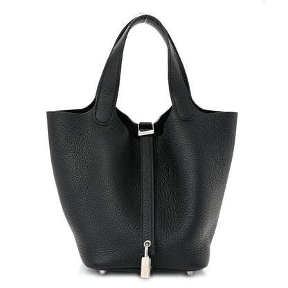 Hermes Taurillon Clemence Picotin Lock 18 PM Black 1 of 10