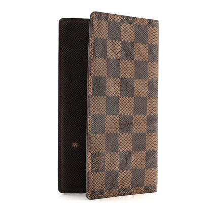 Louis Vuitton Damier Ebene Checkbook Cover Wallet 3 of 9