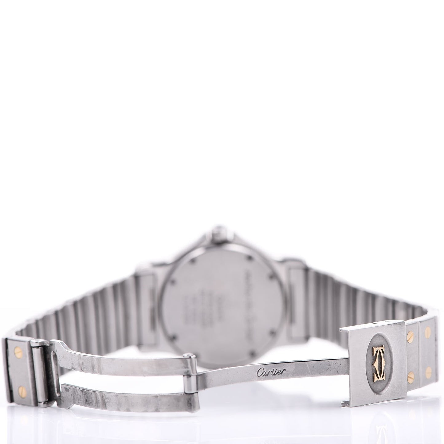 Stainless Steel 18K Yellow Gold 29mm Santos Octagon Quartz Watch