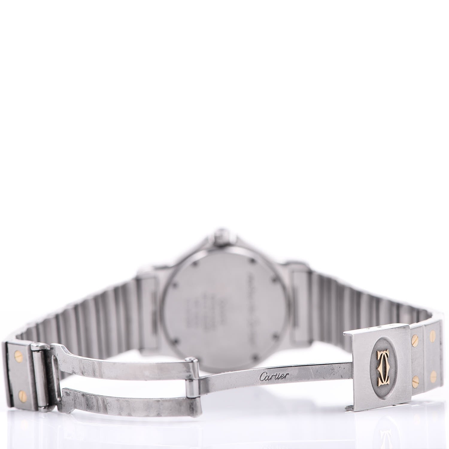 Cartier Stainless Steel 18K Yellow Gold 29mm Santos Octagon Quartz Watch 6 of 6