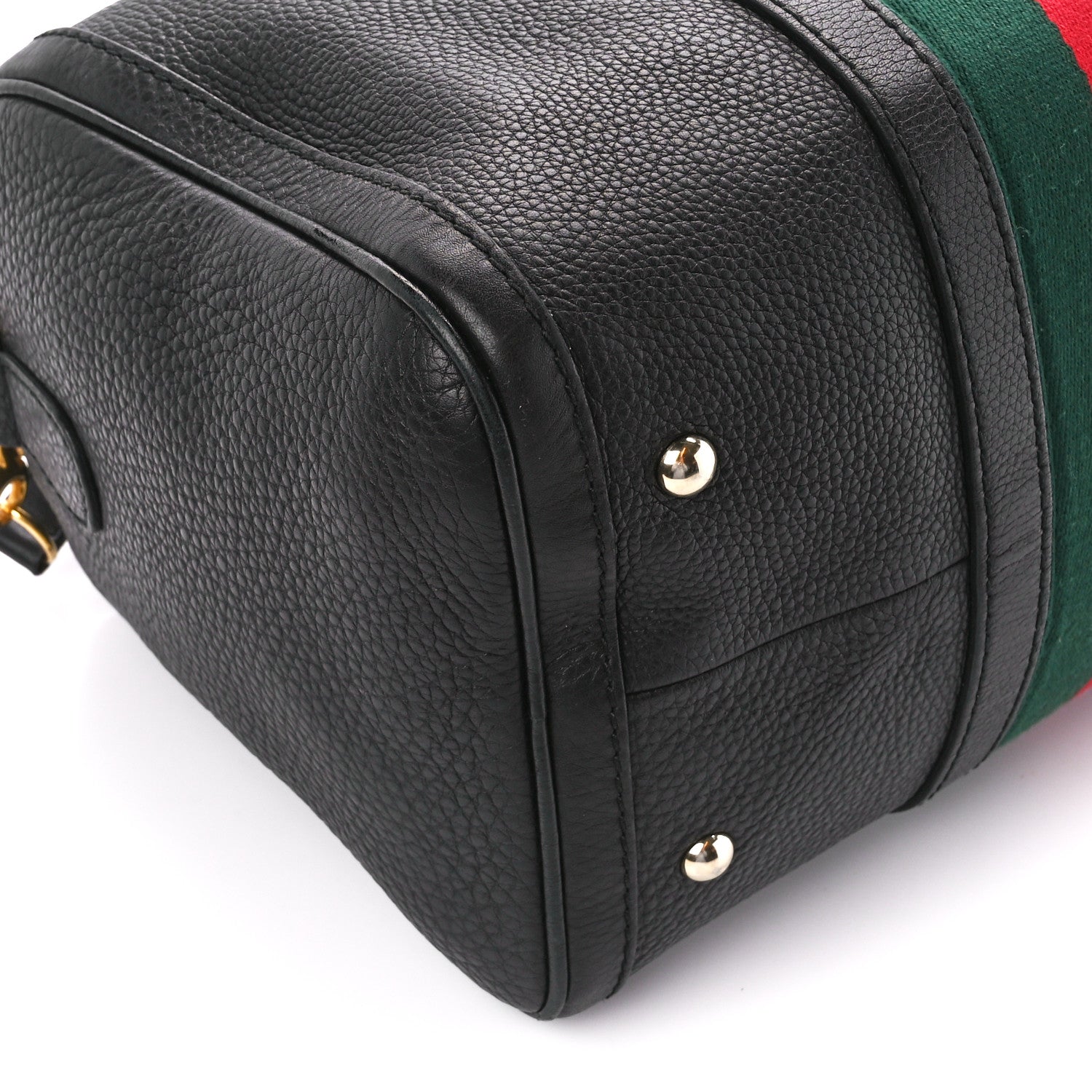 Gucci Calfskin Vintage Web Medium Boston Black 11 of 12