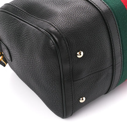 Gucci Calfskin Vintage Web Medium Boston Black 11 of 12