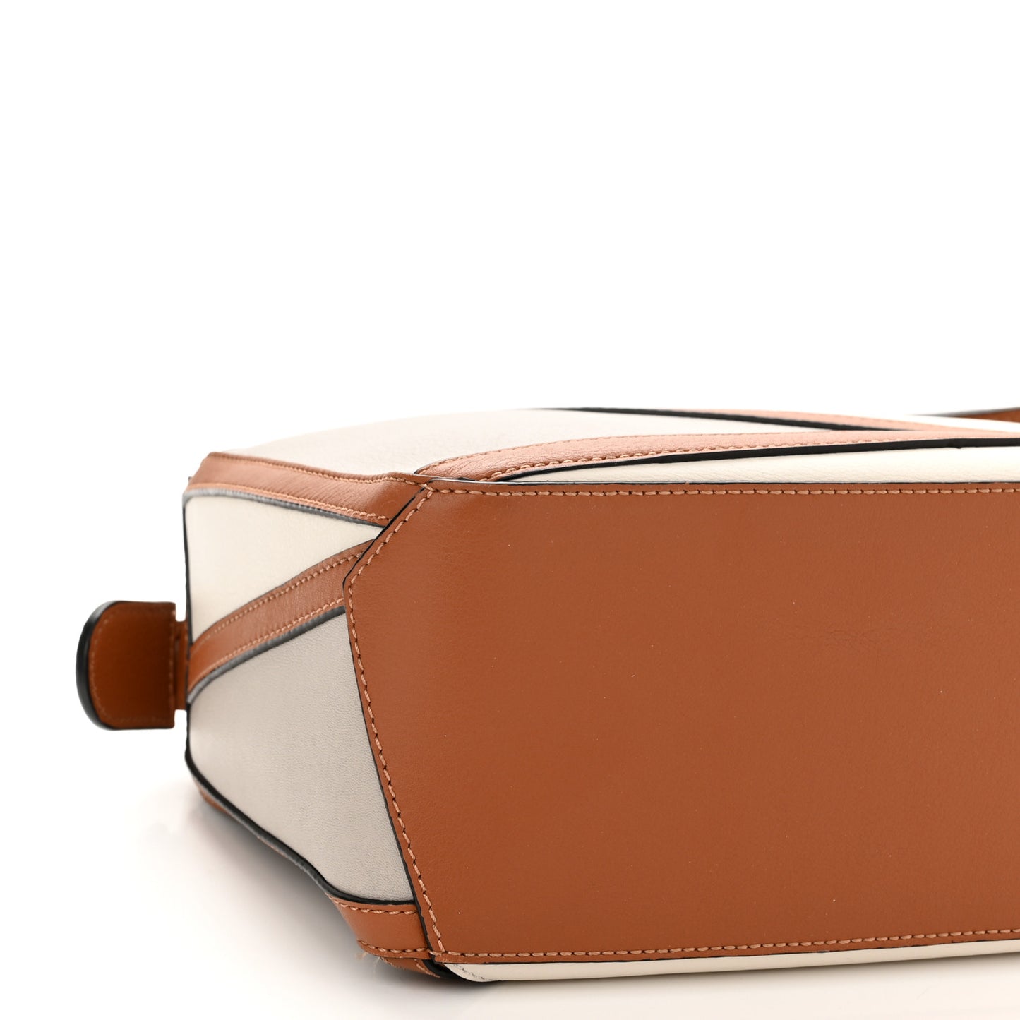 Calfskin Small Graphic Puzzle Bag Ghost Soft White
