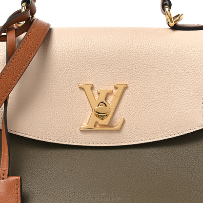 Louis Vuitton Soft Calfskin Lockme Ever BB Smokey Brown Quartz Green 7 of 9