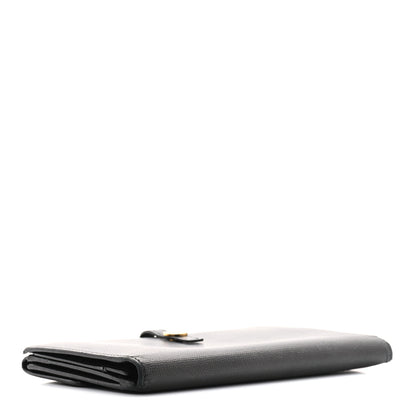 Chanel Grained Calfskin CC Button Long Wallet Black 4 of 10