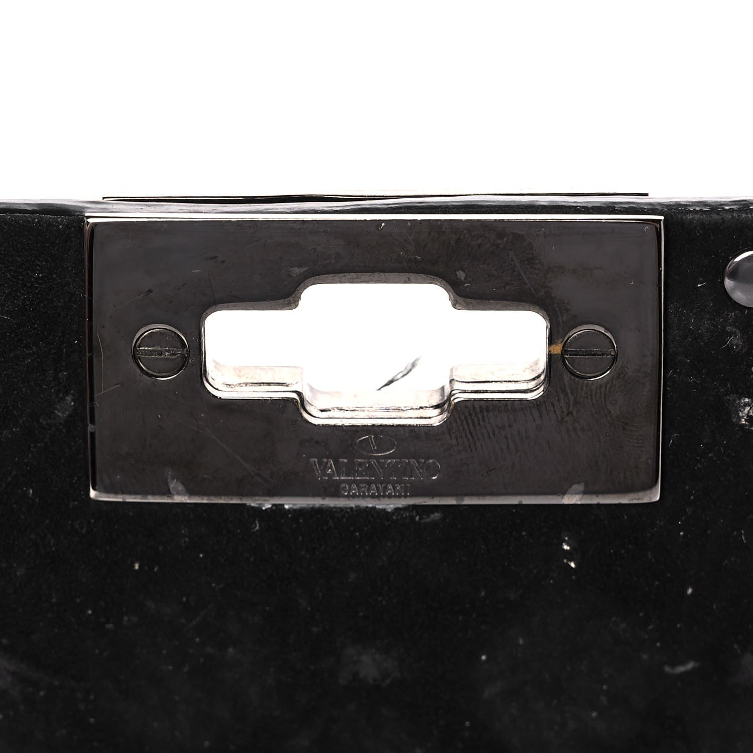 Valentino Garavani Craquele Nappa Rockstud Spike Wallet on Chain Black 8 of 14
