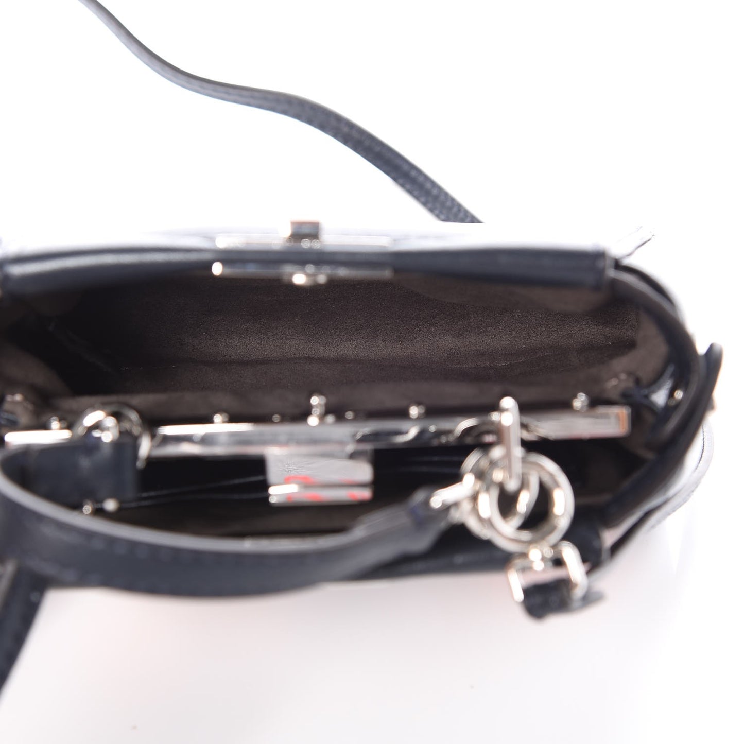 Shiny Nappa Botanic Garden Embroidered Micro Peekaboo Iconic Satchel Ocean Arancio
