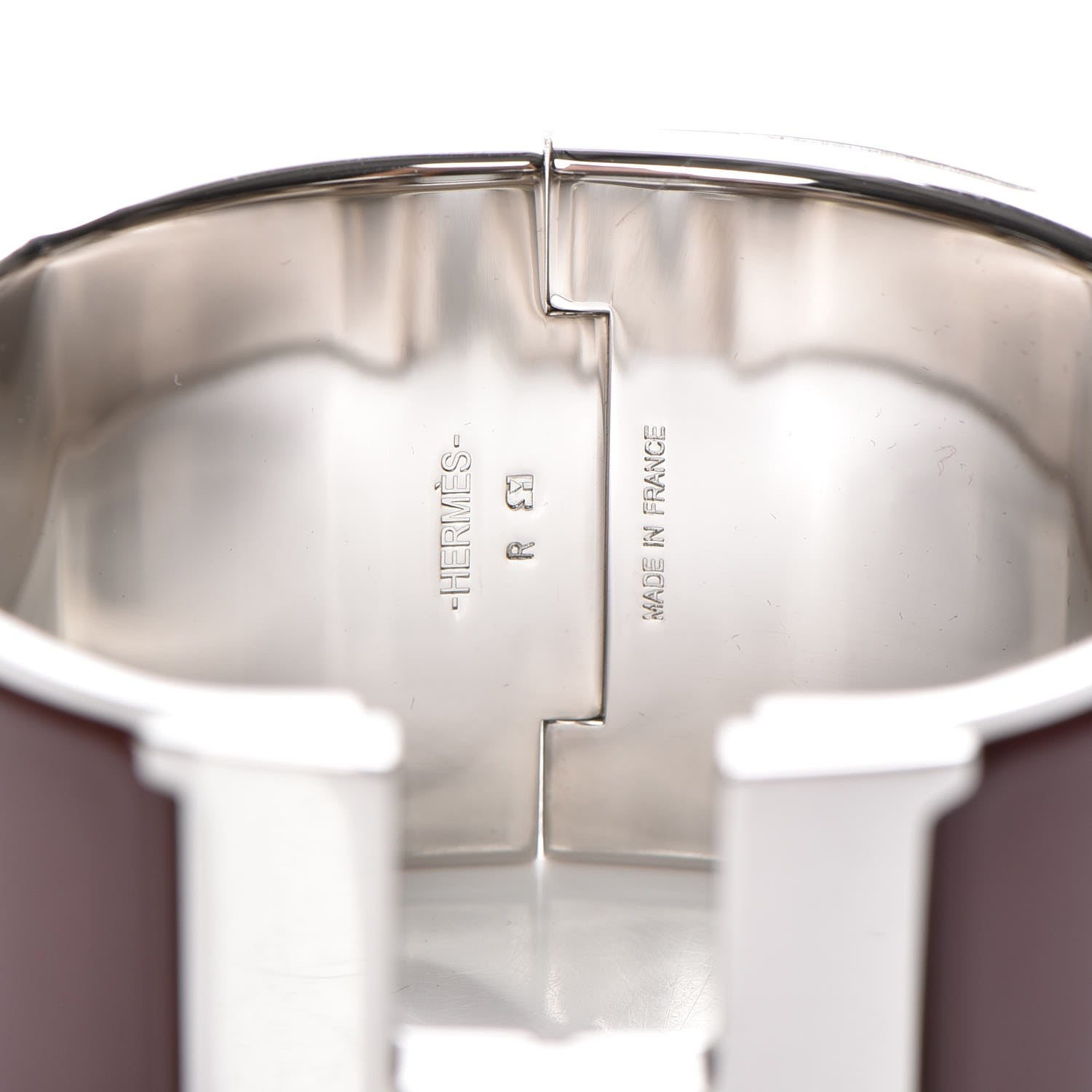 Hermes Enamel Extra Wide Clic Clac H Bracelet PM Moka 4 of 5