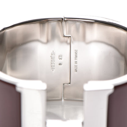 Hermes Enamel Extra Wide Clic Clac H Bracelet PM Moka 4 of 5