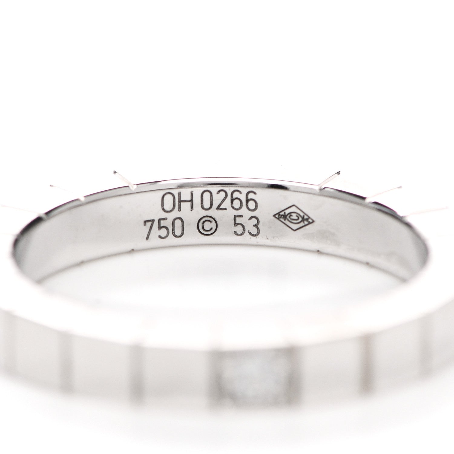 Cartier 18K White Gold Diamond Lanieres Ring 53 6.5 4 of 4