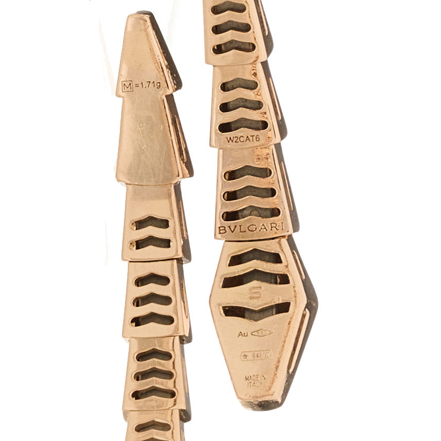 Bulgari 18K Rose Gold Diamond Serpenti Viper Bracelet S 3 of 4