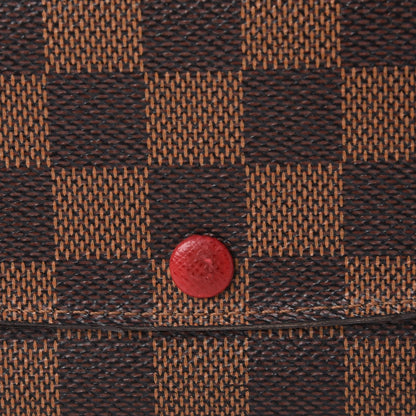 Louis Vuitton Damier Ebene Emilie Wallet Red 12 of 13