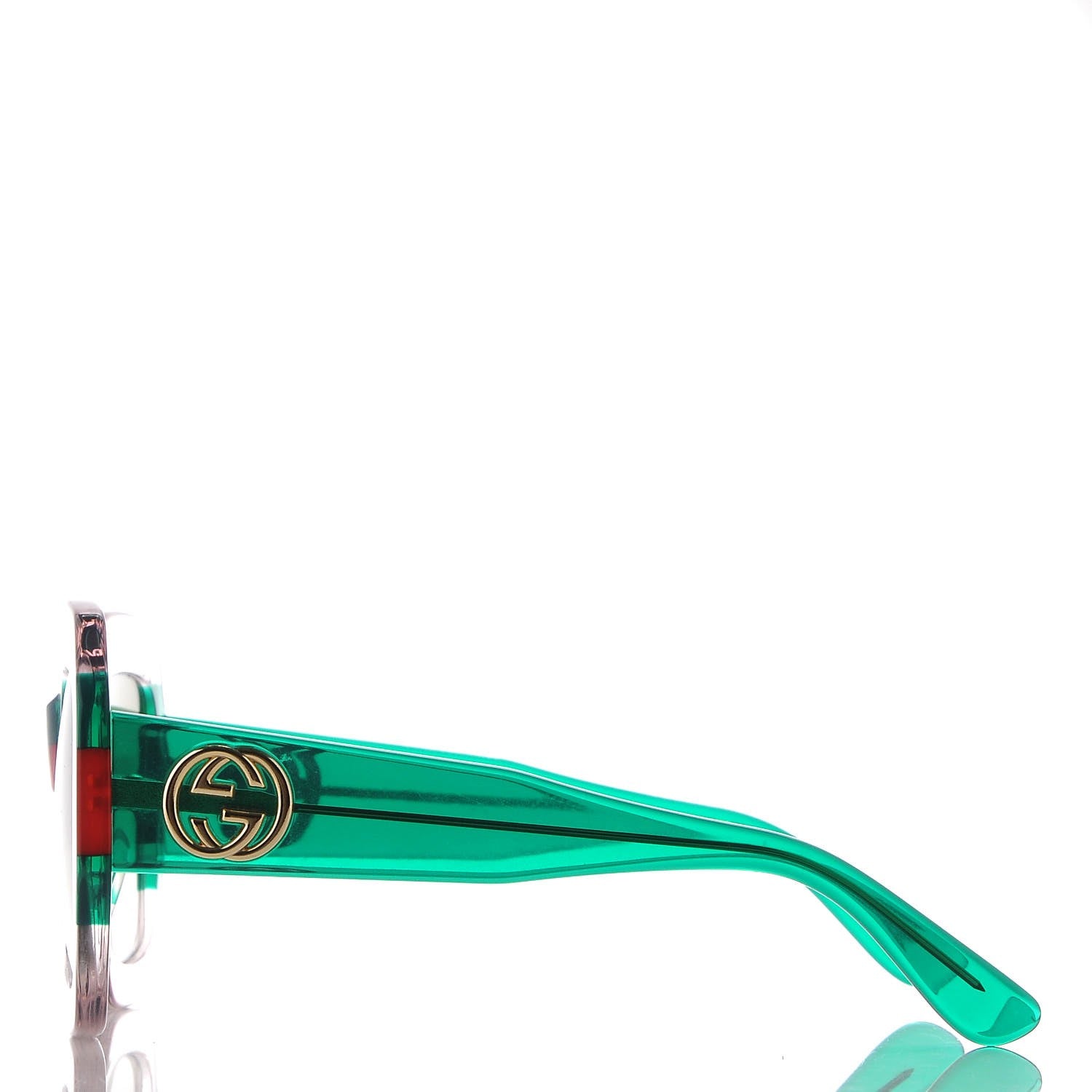 Gucci Square Web Frame GG0178S Sunglasses Green Red 3 of 8