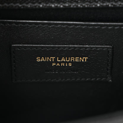 Saint Laurent Grain De Poudre Small Monogram Kate Satchel Black 6 of 10