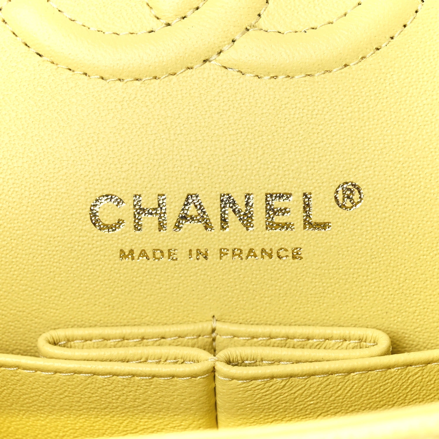 Chanel Caviar Quilted Small Double Flap Yellow 6 of 12