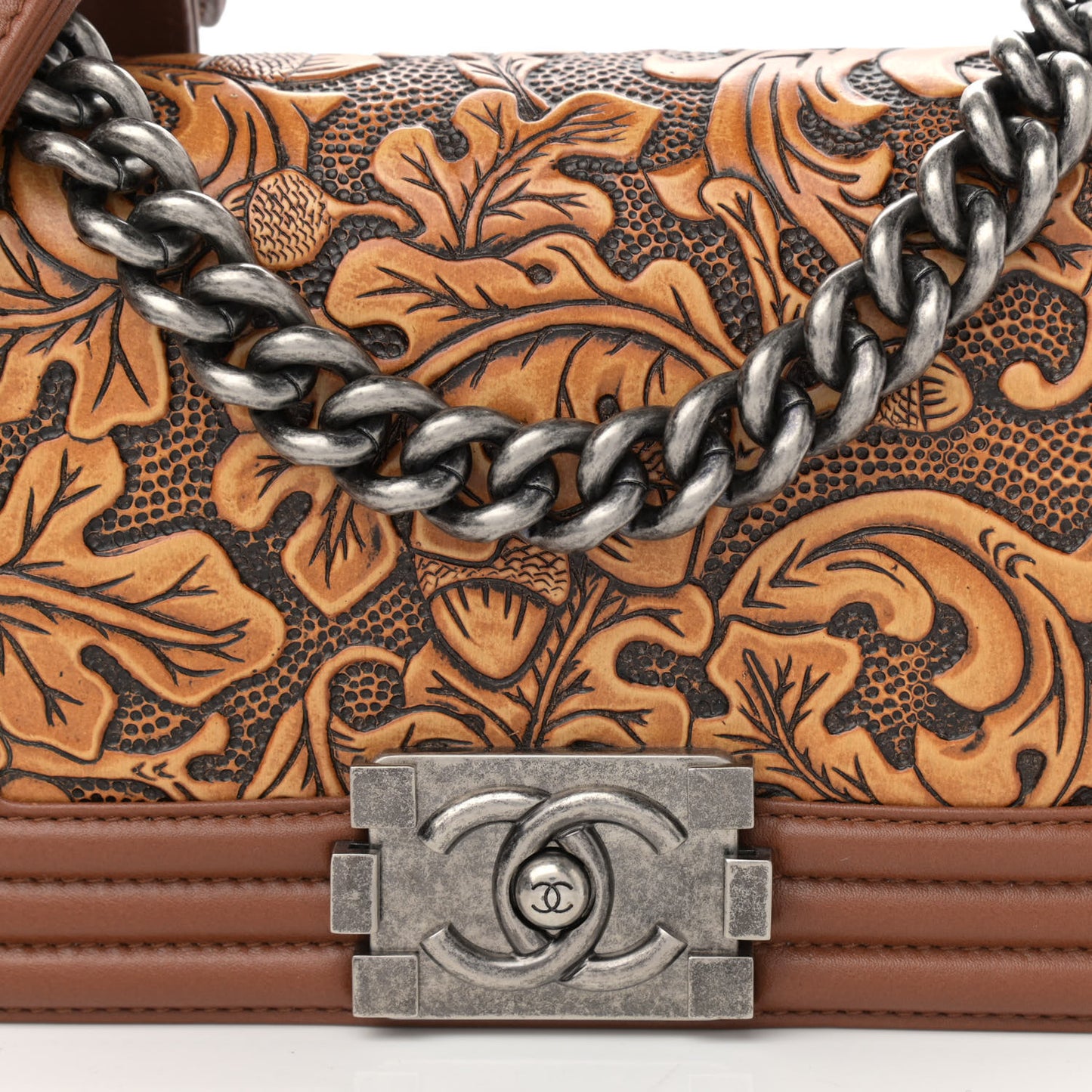Calfskin Embossed Small Cordoba Boy Flap Brown