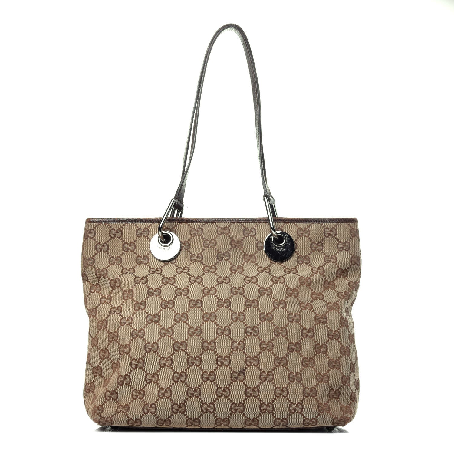 Gucci Monogram Eclipse Tote Brown 1 of 14