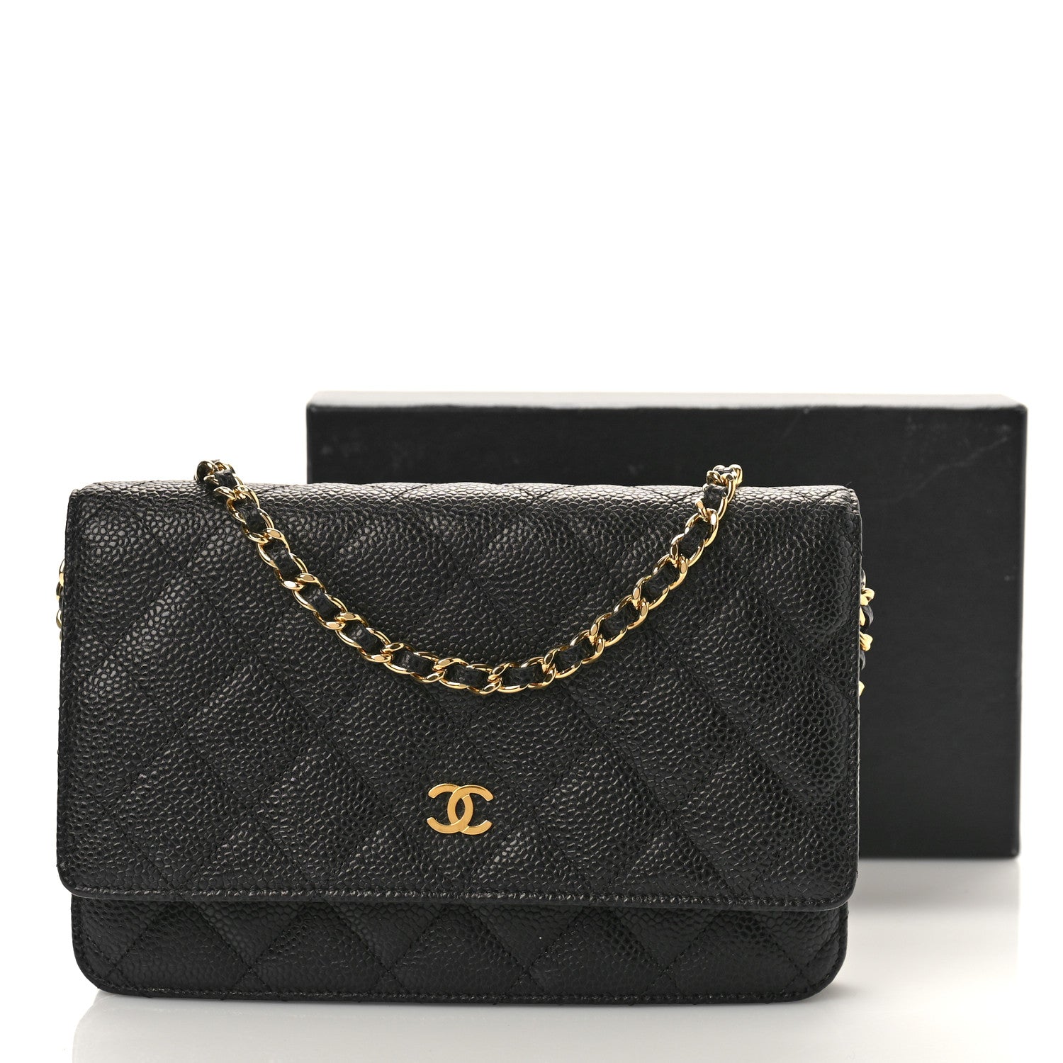Chanel Caviar Quilted Wallet on Chain WOC Black 10 of 10