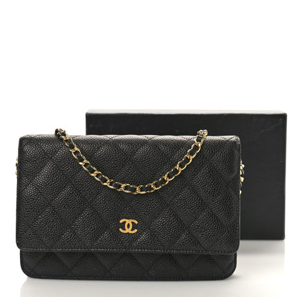 Chanel Caviar Quilted Wallet on Chain WOC Black 10 of 10