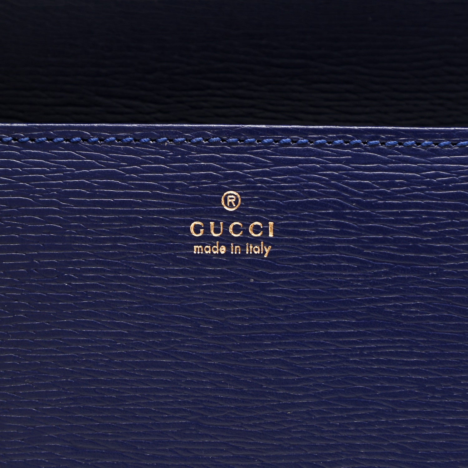 Gucci Shangai Calfskin Polka Dot Horsebit 1955 Wallet On Chain Blue Orange Sailor Blue 6 of 8