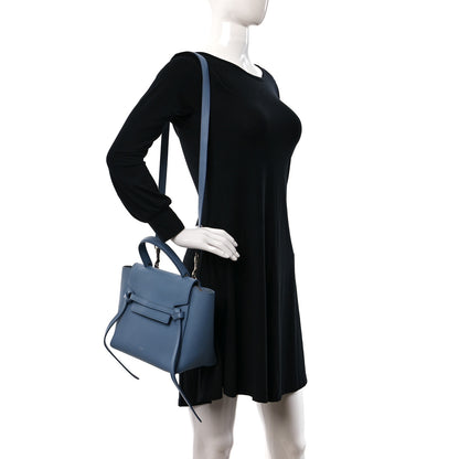 Celine Grained Calfskin Mini Belt Bag Slate Blue 2 of 10