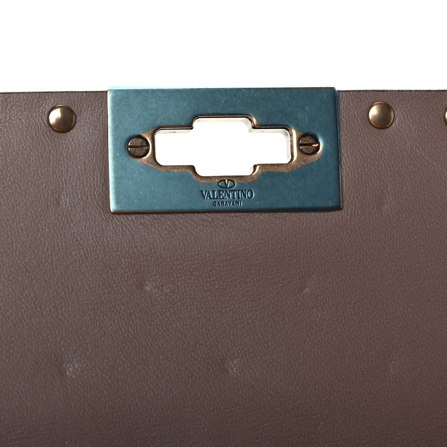 Valentino Garavani Metallic Lambskin Medium Rockstud Spike Shoulder Bag Sasso 5 of 5