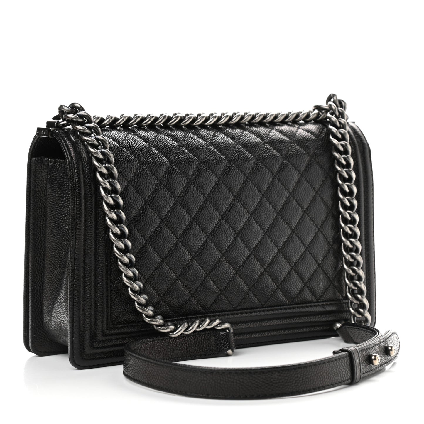 Caviar Quilted New Medium Boy Flap Black