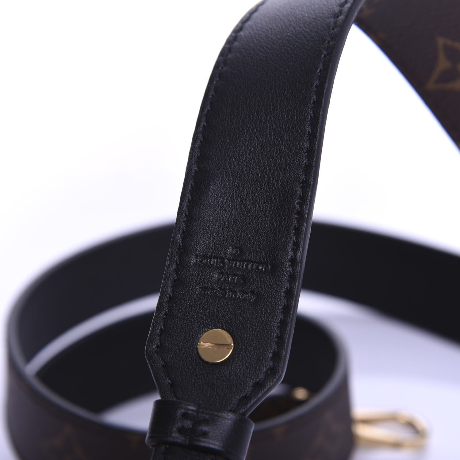 Louis Vuitton Monogram Bandouliere Shoulder Strap XL Black 3 of 5