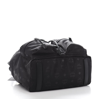 MCM Nylon Monogram Small Tivitat Two-Pocket Backpack Black 3 of 10