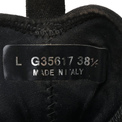 Chanel Velvet Calfskin Mixed Fibers CC Sneakers 38.5 Ivory Black 8 of 9