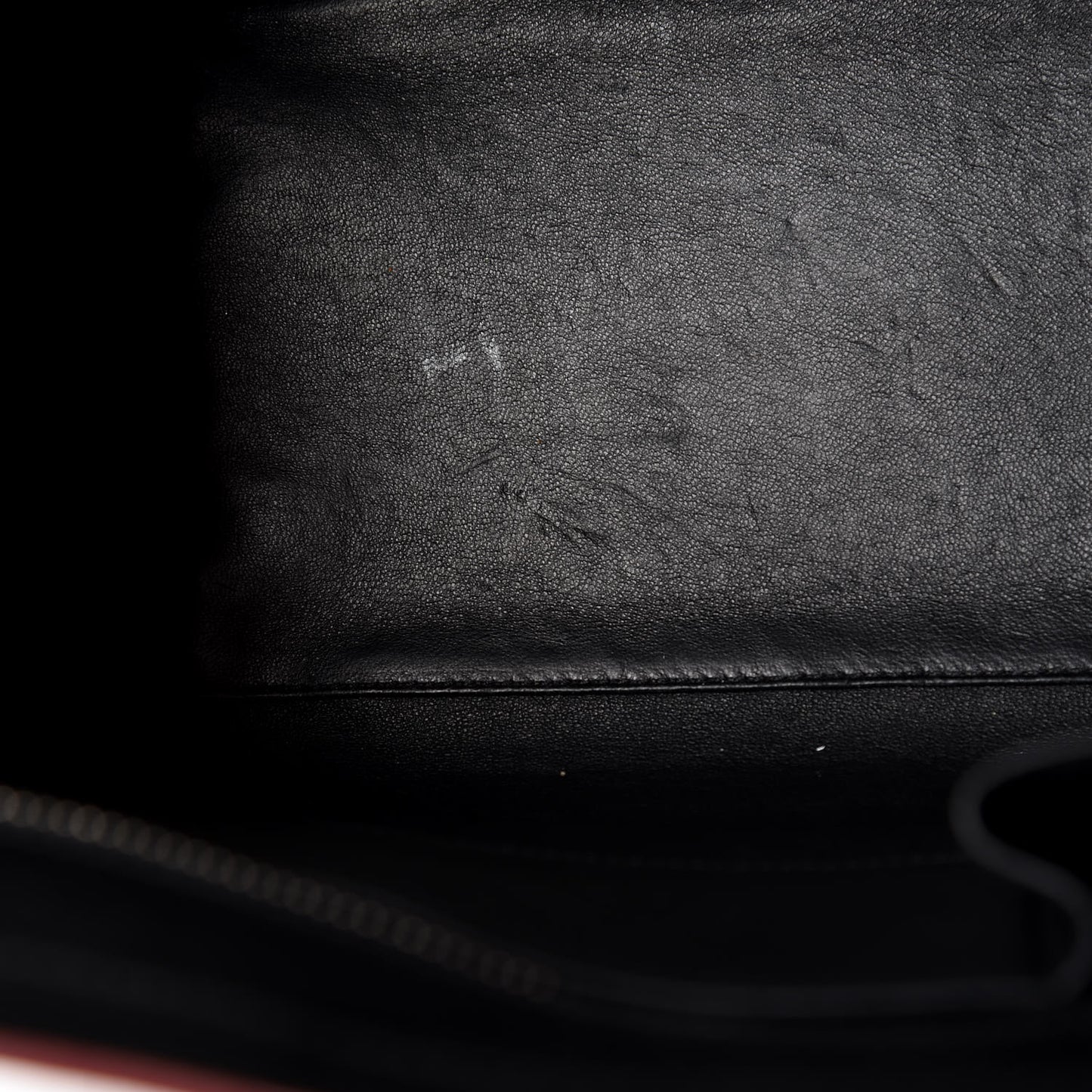 Smooth Calfskin Mini Luggage Black Pink Trim