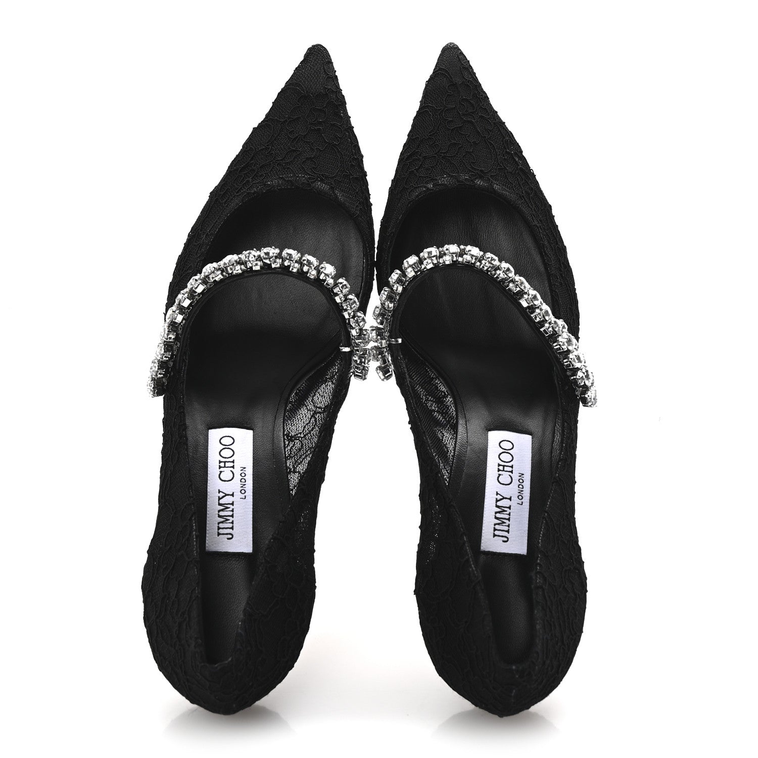 Jimmy Choo Lace Crystal Bing 65 Pumps 40.5 Black 2 of 8
