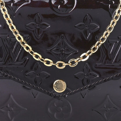 Louis Vuitton Vernis Pochette Felicie Chain Wallet Amarante 9 of 13