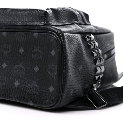 MCM Visetos Small Side Stud Stark Backpack Black 7 of 7