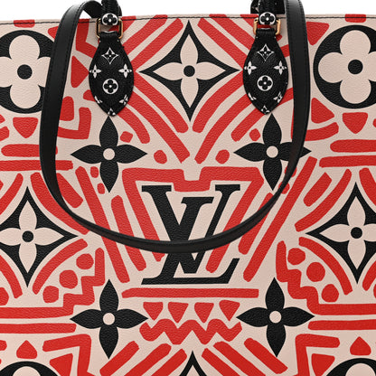 Louis Vuitton Monogram Giant Crafty Onthego GM Creme Rouge Black 8 of 11